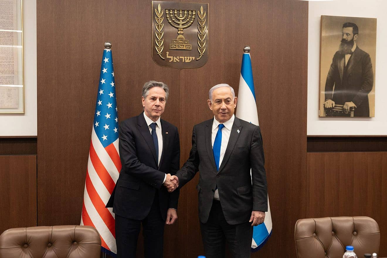 Secretary of State Antony Blinken meets with Prime Minister Benjamin Netanyahu in Jerusalem, Feb. 7, 2024. Photo by Chuck Kennedy/U.S. State Department.