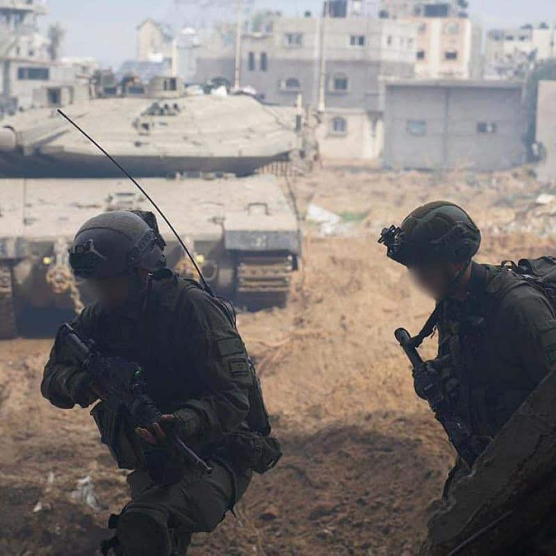 Israeli forces on patrol in the Gaza Strip, Feb. 3, 2024. Credit: IDF.