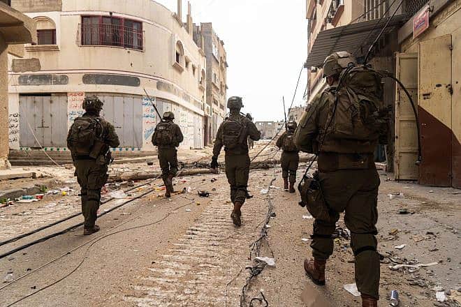 Israeli soldiers in the Gaza Strip, Feb. 26, 2024. Credit: IDF.