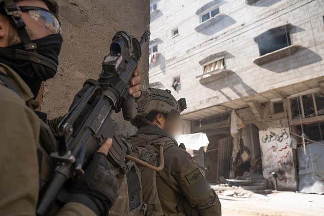 Israeli forces operating in the Gaza Strip, Feb. 10, 2024. Credit: IDF.