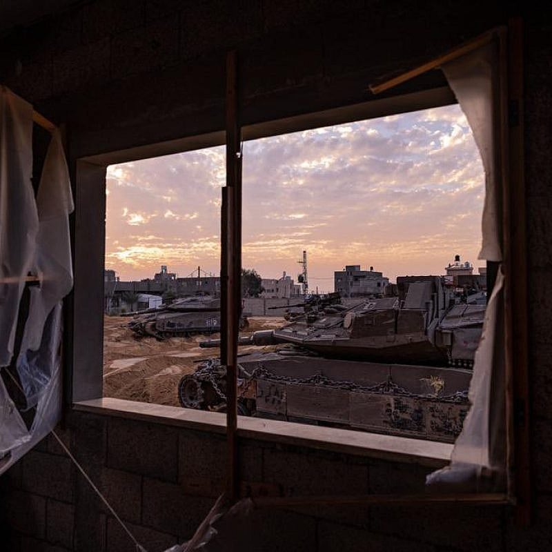Israeli forces on patrol in the Gaza Strip, Feb. 4, 2024. Credit: IDF.
