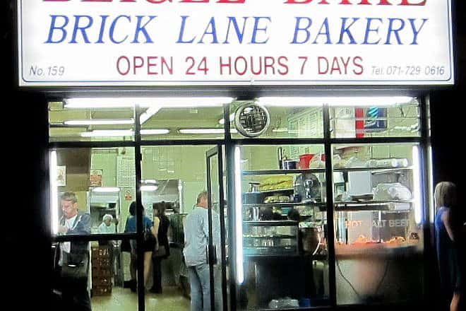 The Beigel Bake delicatessen in Brick Lane, London. Credit: Alan Stanton via Wikimedia Commons.