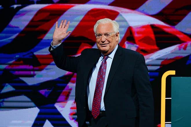 US ambassador to Israel David Friedman speaks at the Jewish federation's General Assembly in Tel Aviv, on October 24, 2018. Photo by Tomer Neuberg/Flash90.