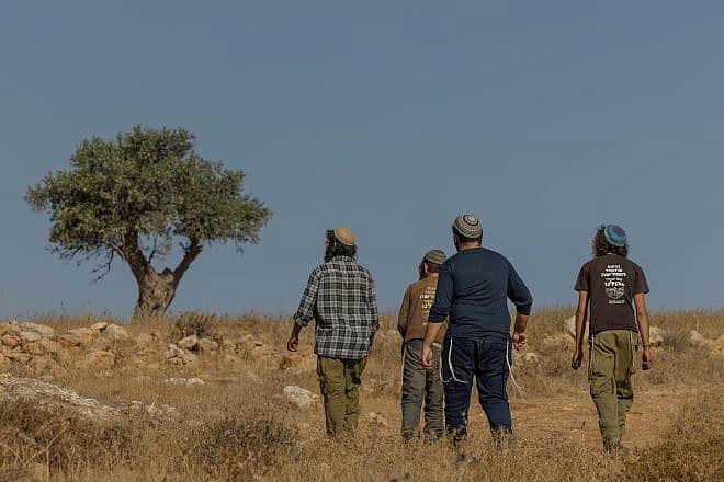 Residents of the Samaria community of Ramat Migron, Sept. 8, 2023. Photo by Chaim Goldberg/Flash90.