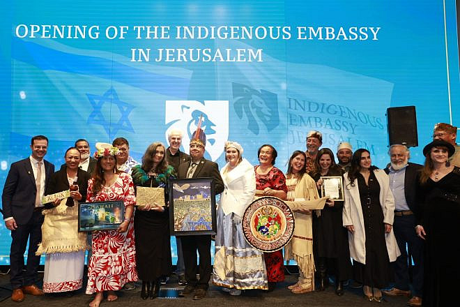 The opening of the Indigenous Embassy Jerusalem, Feb. 1, 2024. Photo by Yossi Zamir.