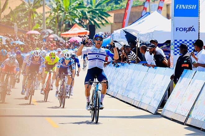 Israeli Itamar Einhorn wins Stage 2 of the Tour of Rwanda, Feb. 19, 2024. Source: M Hotel_Kigali/X.