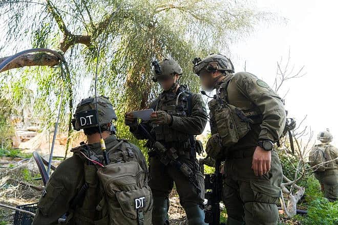 Soldiers from the IDF's Seventh Brigade in Khan Yunis, the southern Gaza Strip, Feb. 25, 2024. Credit: IDF/X.