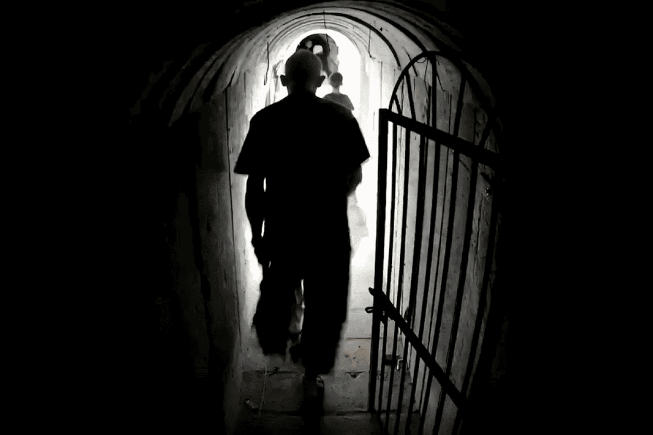 Hamas leader Yahya Sinwar in a terror tunnel underneath the southern Gaza Strip city of Khan Yunis, Oct. 10, 2023. Credit: IDF.