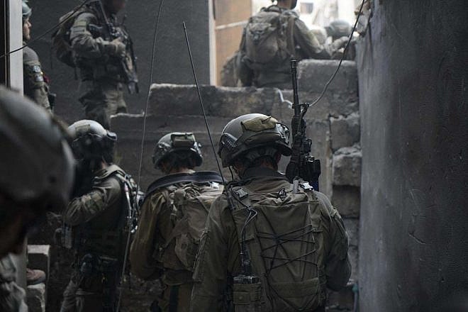 Israeli forces on patrol in the Gaza Strip, Feb. 3, 2024. Credit: IDF.