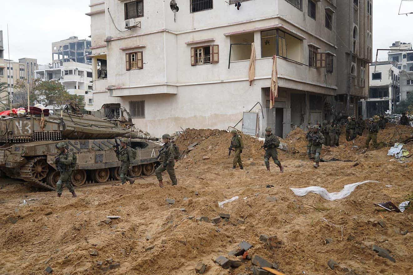 Israeli forces operating in the Gaza Strip on Feb. 7, 2024. Credit: IDF.