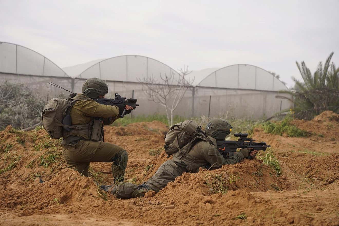 Israeli soldiers during operational activity in the Gaza Strip, Feb. 12, 2024. Credit: IDF.