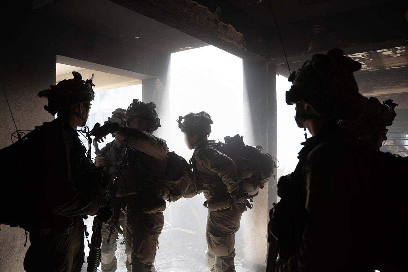 Israeli soldiers during operational activity in the Gaza Strip on Feb. 18, 2024. Credit: IDF.