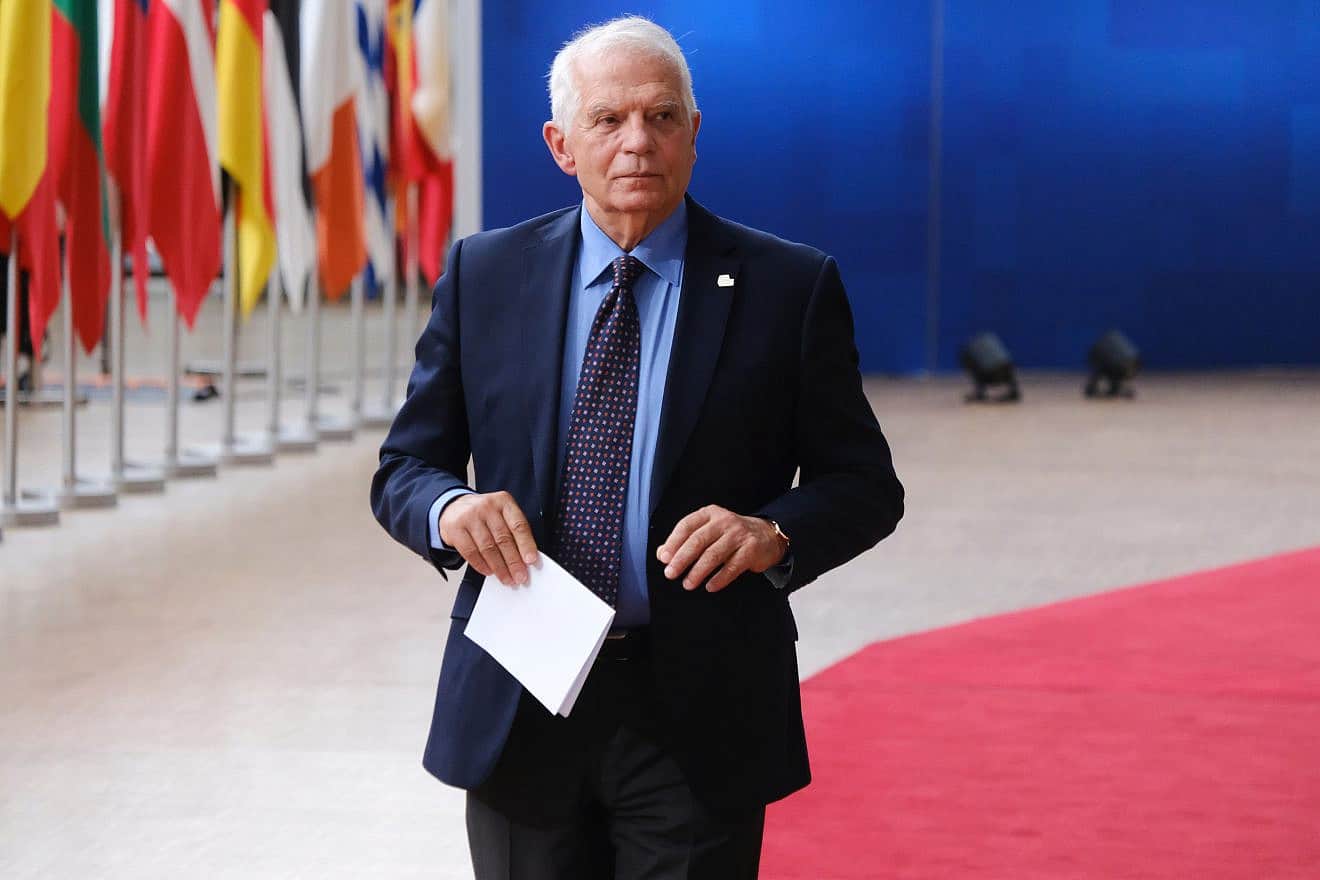 European Union High Representative for Foreign Affairs Josep Borrell arrives at E.U. headquarters in Brussels for a summit, June 29, 2023. Photo by Alexandros Michailidis/Shutterstock.