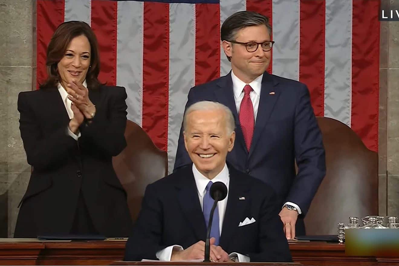 U.S. President Joe Biden delivers the State of the Union address at the Capitol building in Washington, March 7, 2024. Source: Wikimedia Commons.