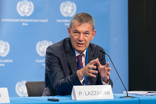 Press Briefing with UNRWA commissioner-general Philippe Lazzarini on June 12, 2023. Credit: U.N. Information Service Vienna.
