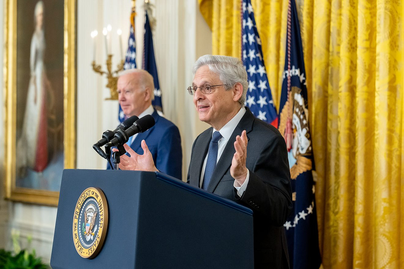 U.S. Attorney General Merrick Garland delivers remarks at the Medal of Valor ceremony on May 17, 2023, in the East Room of the White House. Credit: Adam Schultz/White House.