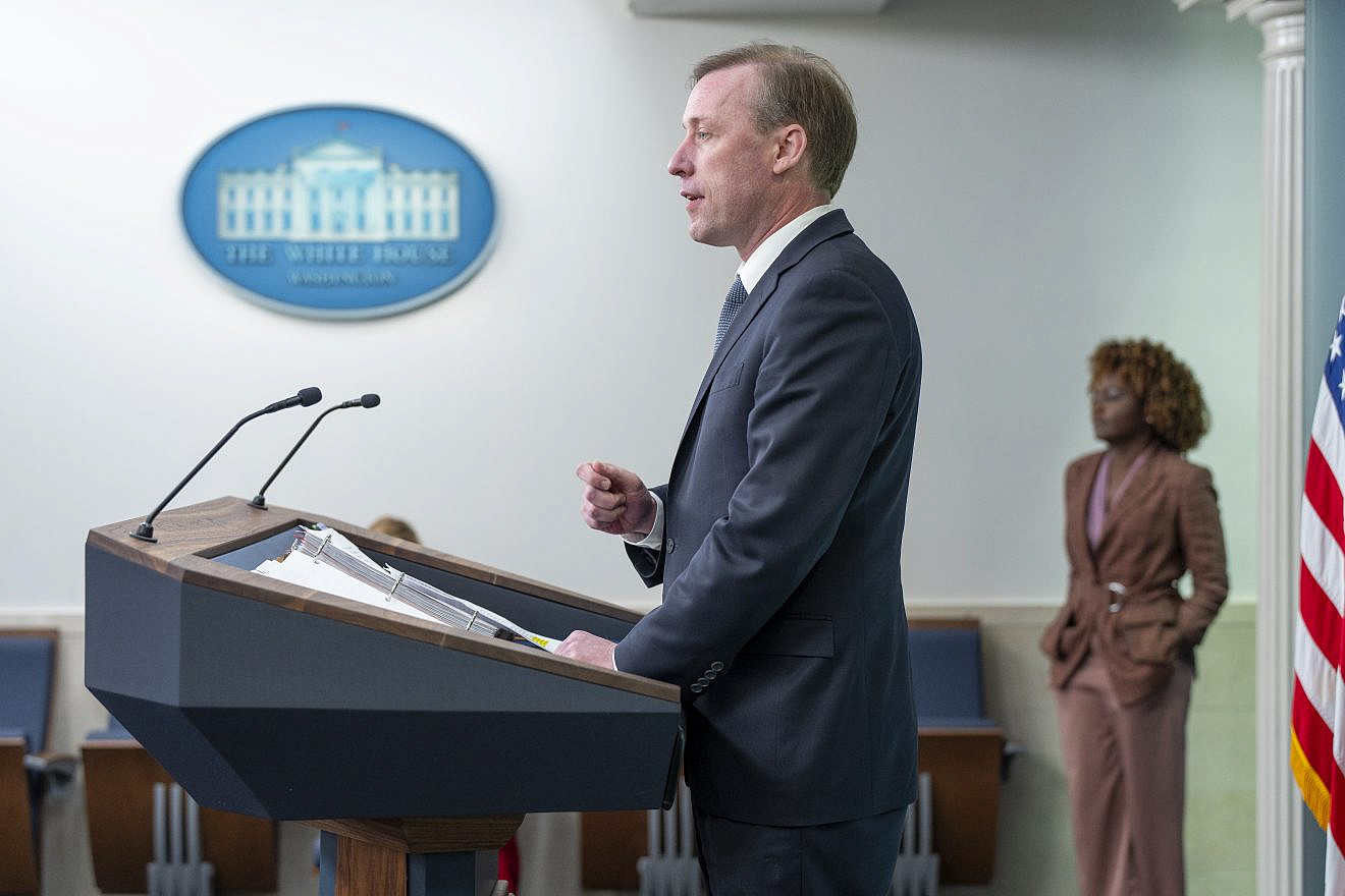 U.S. National Security Advisor Jake Sullivan speaks during a Feb. 14, 2024 press briefing at the White House. Credit: Oliver Contreras/White House.