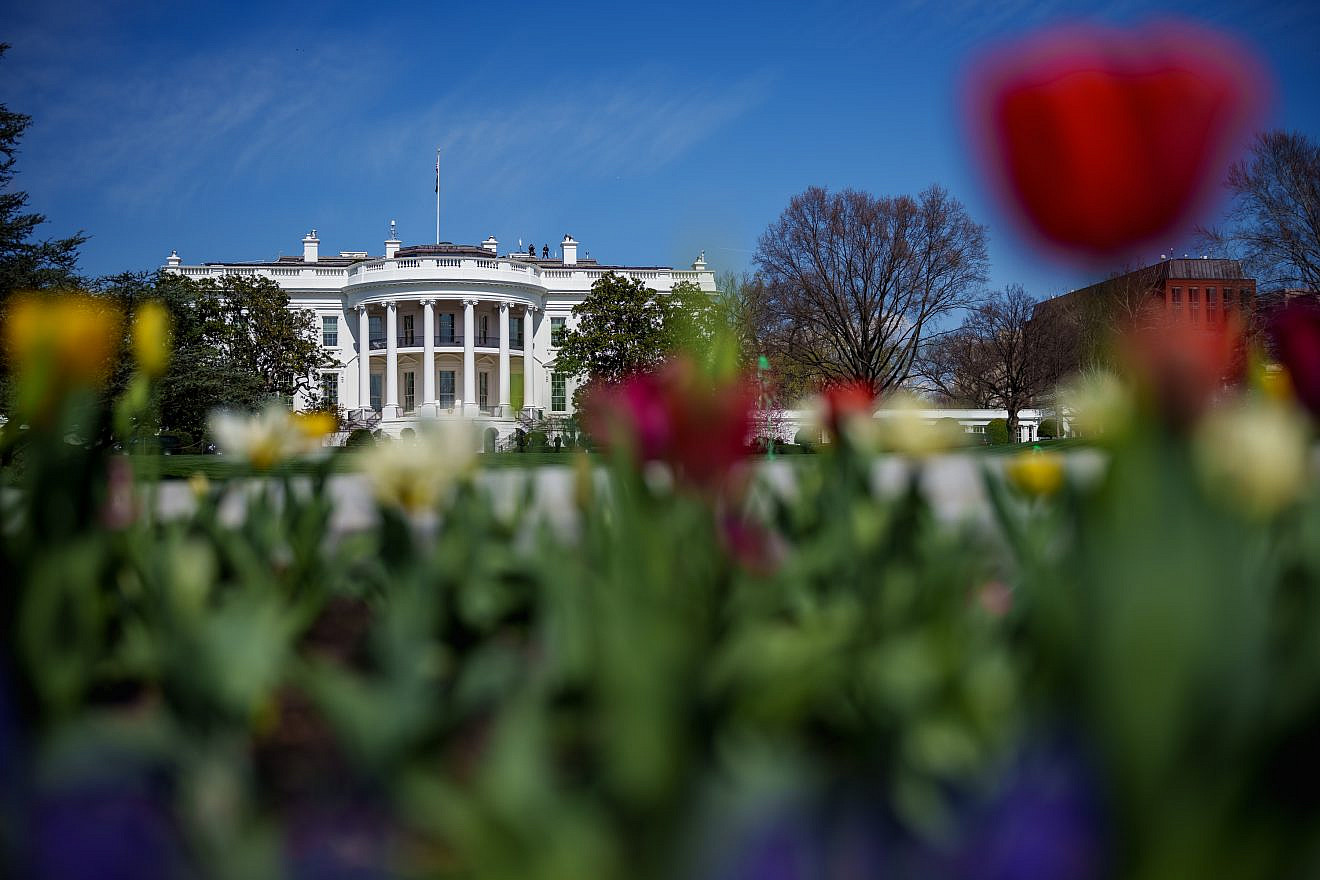 The South Grounds Fountain at the White House is dyed green for St. Patrick’s Day on March 17, 2024. Credit: Carlos Fyfe/White House.