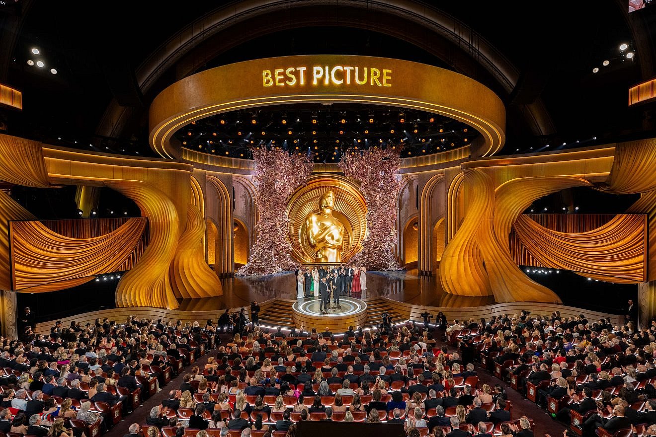 Charles Roven, Emma Thomas and Christopher Nolan accept the Oscar for “Best Picture” during the live “ABC” telecast of the 96th Oscars at the Dolby Theatre at Ovation Hollywood on March 10, 2024. Credit: Academy of Motion Picture Arts & Sciences.