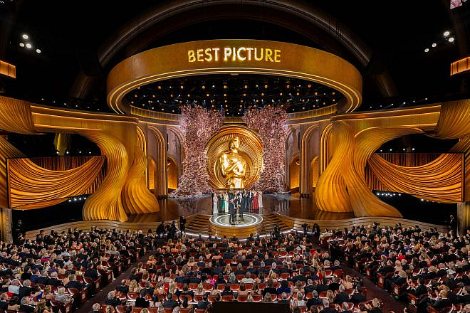 Charles Roven, Emma Thomas and Christopher Nolan accept the Oscar for “Best Picture” during the live “ABC” telecast of the 96th Oscars at the Dolby Theatre at Ovation Hollywood on March 10, 2024. Credit: Academy of Motion Picture Arts & Sciences.