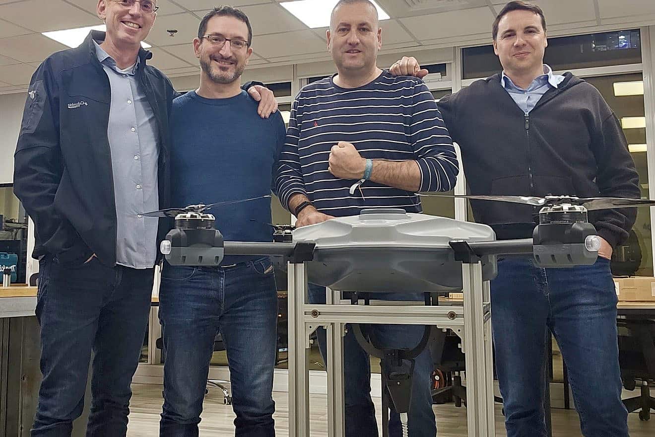 The Israel Defense Fund leadership team, (from left) Ari Fried, Oded Lipshitz, Menahem Landau, Chaimi Nissel Credit: Courtesy of Israel Defense Fund