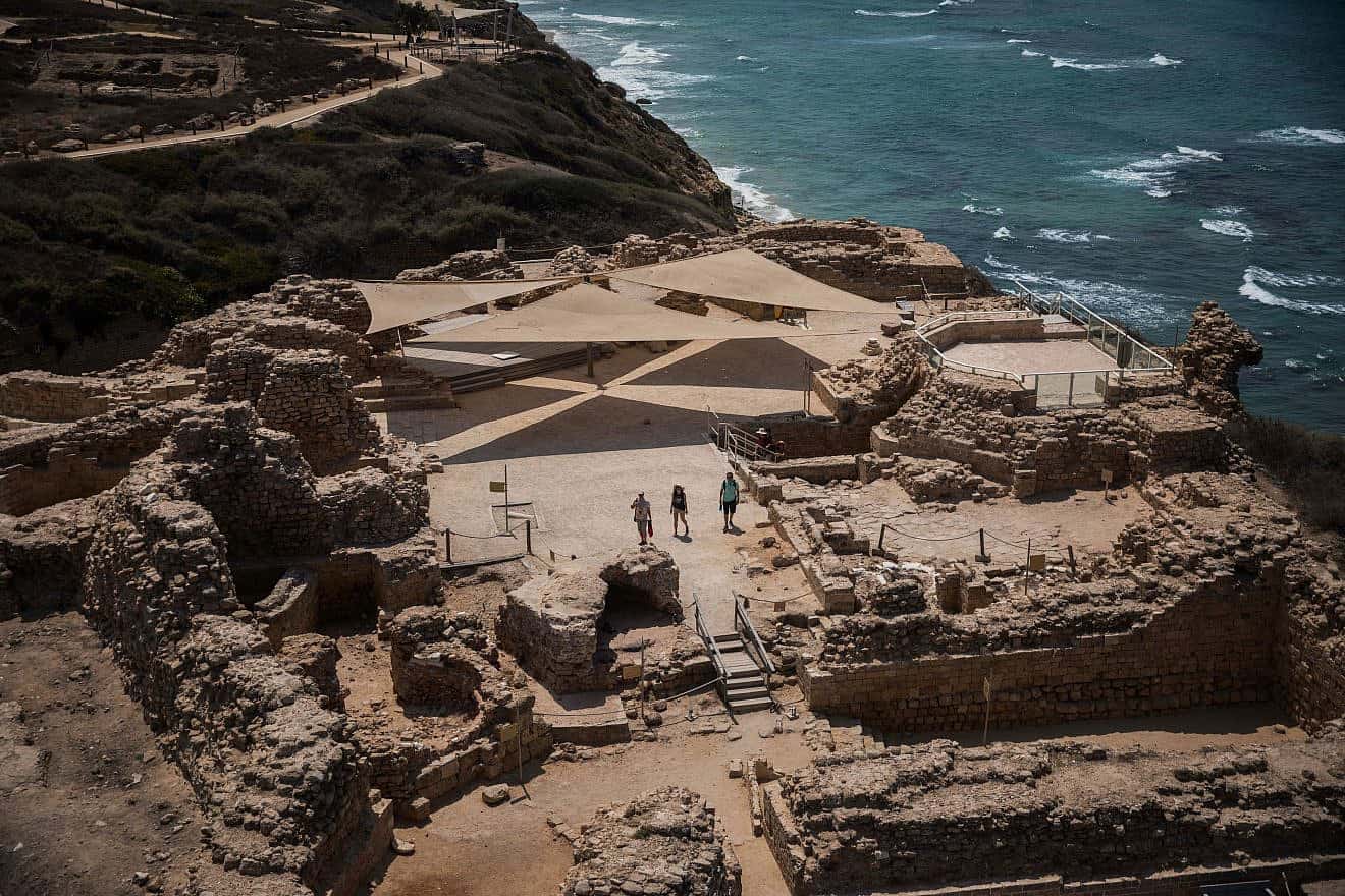 A view of the Apollonia archeological site at the Arsuf beach near Ga'ash in central Israel, Aug. 25, 2017. Photo by Hadas Parush/Flash90.