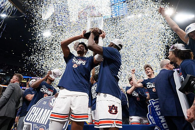 Auburn defeats Florida in the SEC championship game on March 17, 2024. Credit: Zach Bland/Auburn University Athletics.