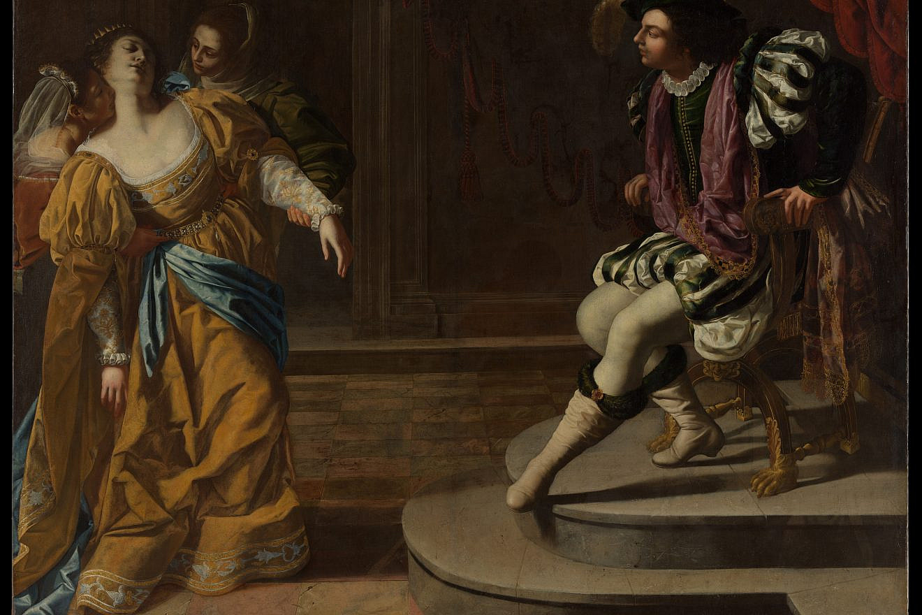 Artemisia Gentileschi's 1620s painting "Esther before Ahasuerus" in the collection of the Metropolitan Museum of Art in New York. Source: Public domain.