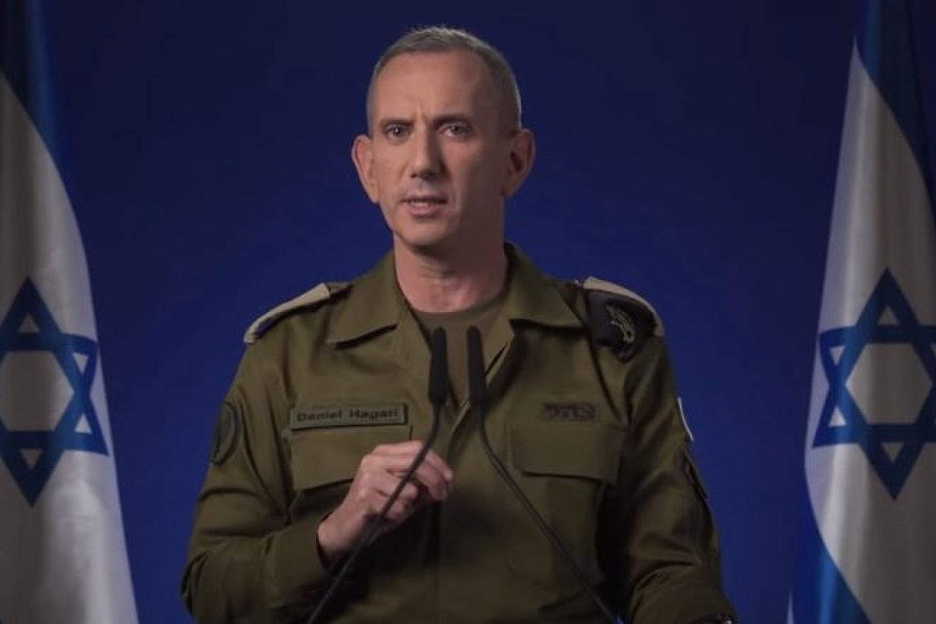 IDF Spokesperson Rear Adm. Daniel Hagari, March 3, 2024. Screenshot.