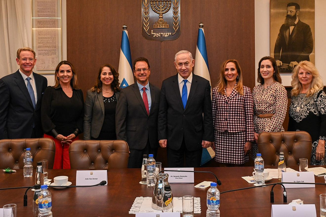 The evangelical delegation meets Prime Minister Benjamin Netanyahu in Jerusalem. Credit: GPO, State of Israel.