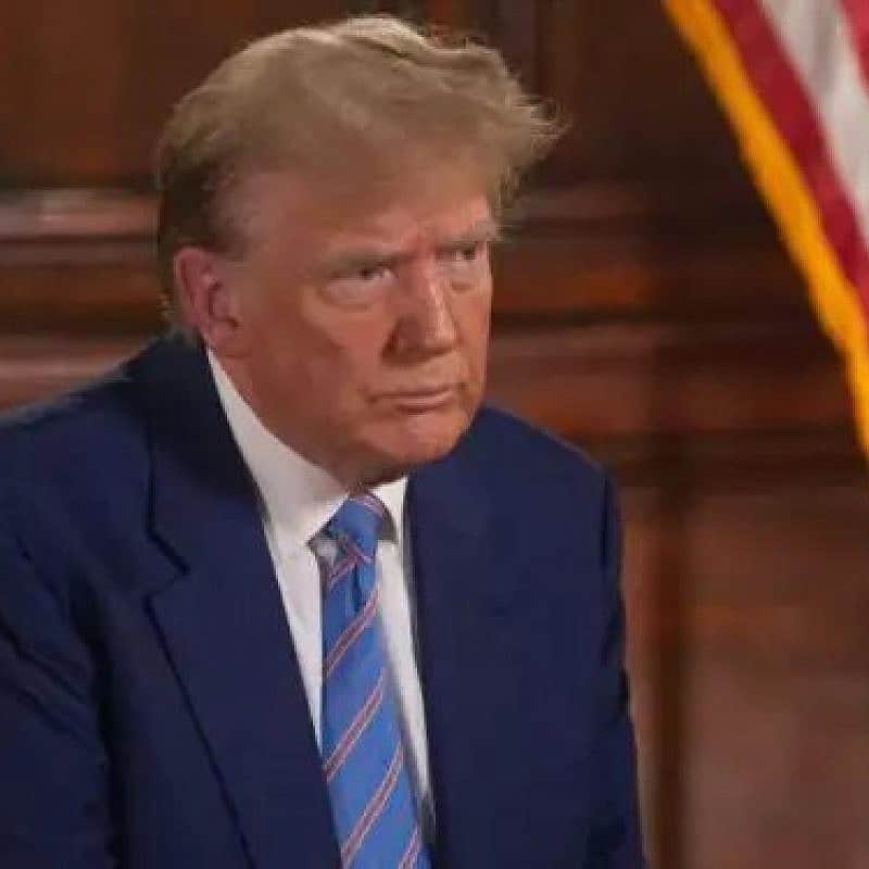 Former President Donald Trump during the interview in Palm Beach, Fla., March 2024. Photo by Ami Shooman.