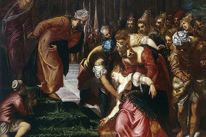 “Esther Before Ahasuerus,” oil on canvas, by Jacopo Tintoretto, 1547. Credit: Royal Collection, United Kingdom via Wikimedia Commons.