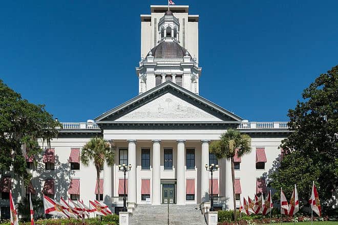 An east view of the old Florida State Capitol in Tallahassee. The new capitol is visible in the background. Credit: DXR via Wikimedia Commons.