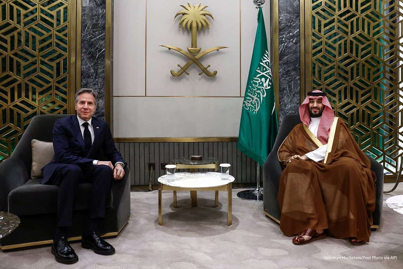 U.S. Secretary of State Antony Blinken with Saudi Crown Prince Mohammed bin Salman in Jeddah, March 20, 2024. Source: X/Secretary Antony Blinken.