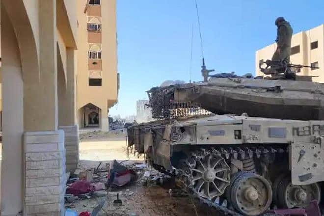 IDF troops in the Hamad neighborhood, February 2024. Photo: Hanan Greenwood.
