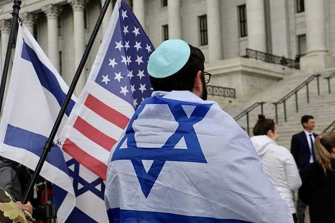 A “Stand With Israel” rally in Utah on Oct. 11, 2023. Credit: Utah Reps via Wikimedia Commons.