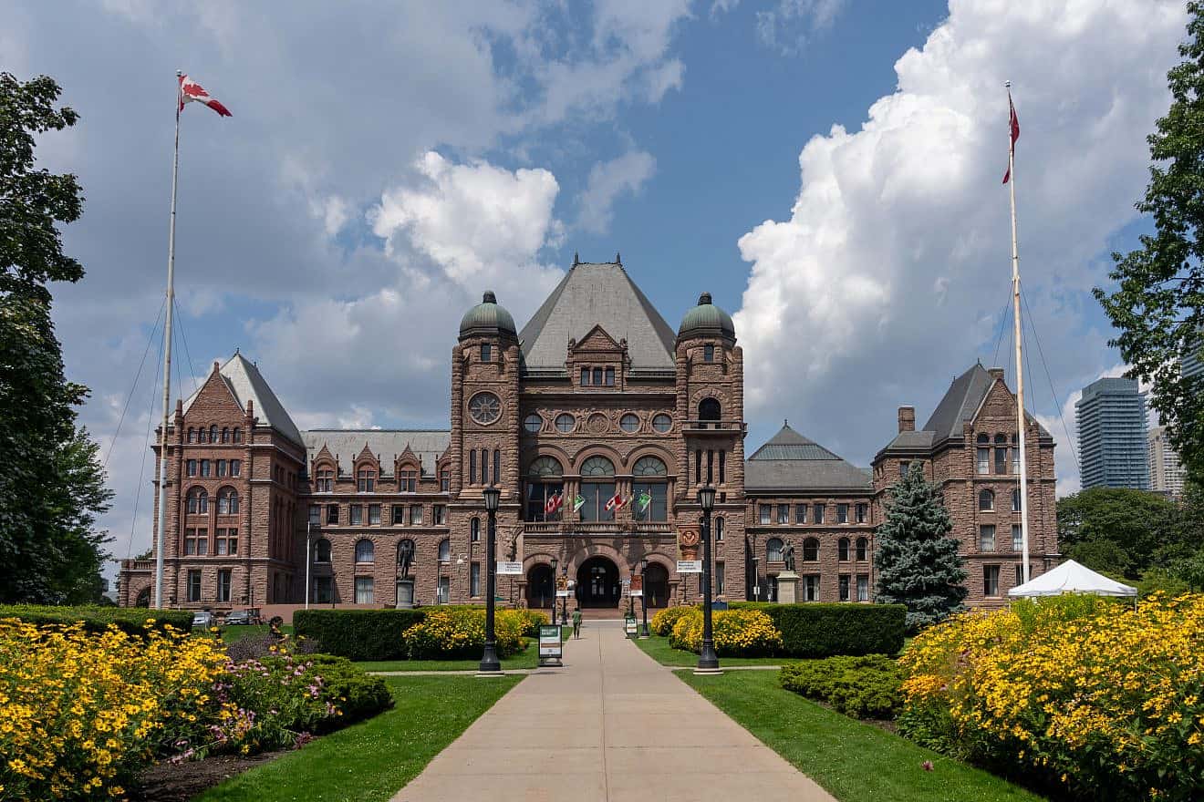 Ontario Legislative Building at Queen's Park in Toronto, Canada, on Aug. 9, 2023. Credit: JHVEPhoto/Shutterstock.