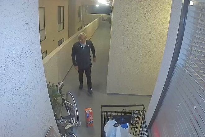 A retired pastor in California drew a swastika on the seltzer box of a neighbor, a Jewish mother of two, on Dec. 5, 2023. Source: Screenshot.