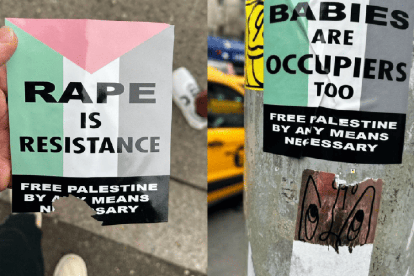 Posters saying, “Rape Is Resistance.” Credit: Courtesy.