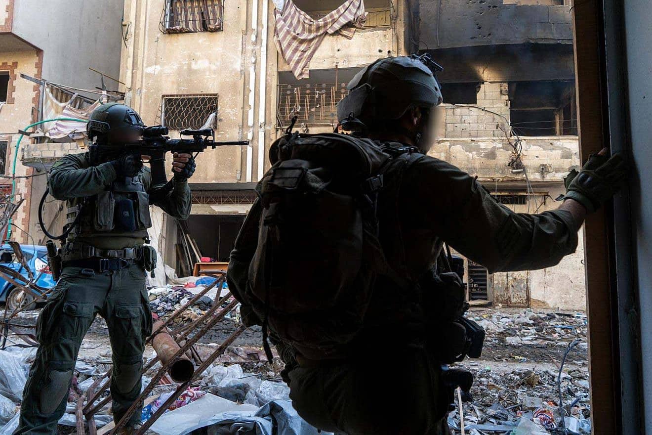 IDF soldiers fight terrorists at the Shifa Hospital complex in Gaza City, March 2024. Credit: X/idfonline.
