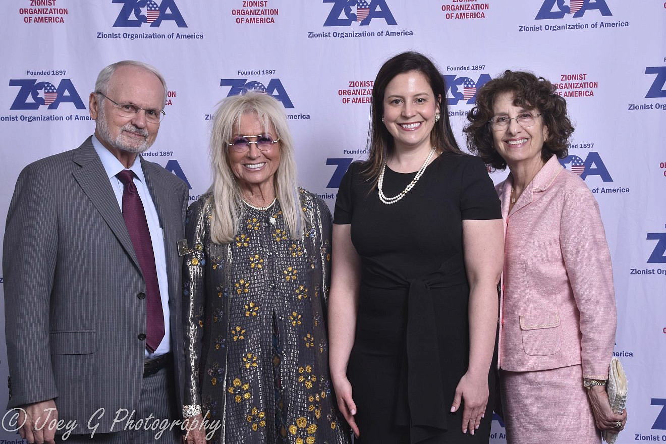 Mort Klein, Dr. Miri Adelson, Rep. Elise Stefanik and Rita Klein at the Zionist Organization of America gala on March 17, 2024. Credit: ZOA.