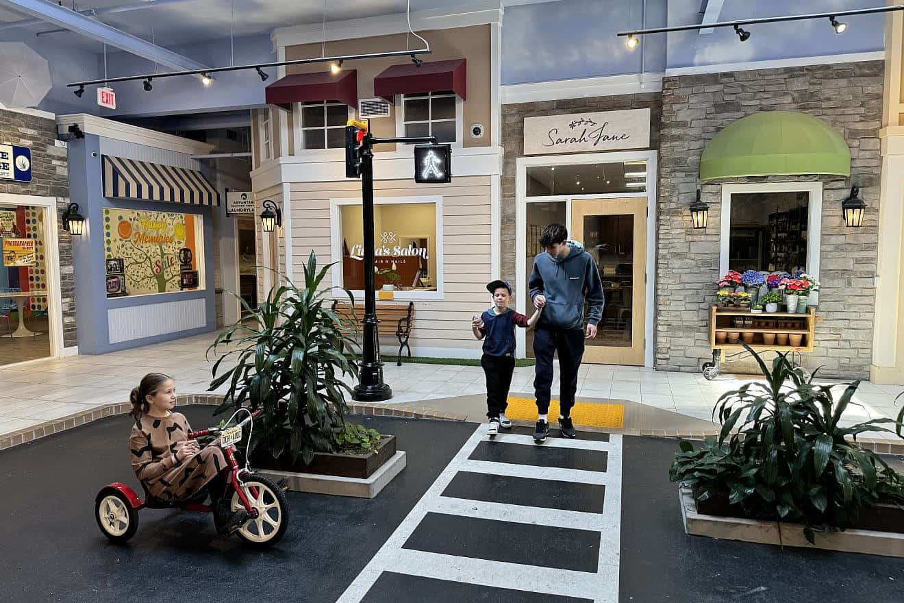 Pedestrian-safety skills at LifeTown in New Jersey. Credit: Courtesy of LifeTown.