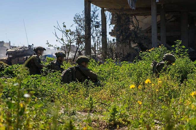Israeli forces during operational activities in the Gaza Strip on March 10, 2024. Credit: IDF.