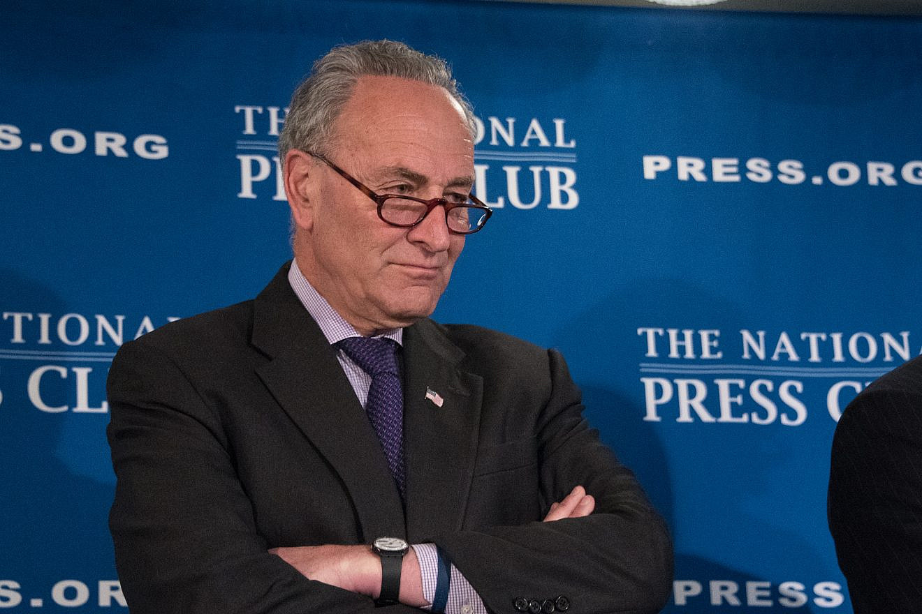 Sen. Chuck Schumer (D-N.Y.) at a press conference at the National Press Club in Washington, D.C. on Feb. 27, 2017. Credit: Al Teich/Shutterstock.