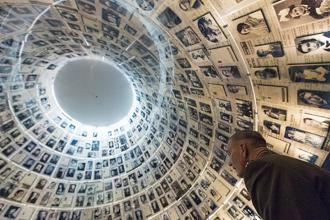 Marine Corps Gen. Joseph F. Dunford Jr., chairman of the Joint Chiefs of Staff, and his wife Elly Dunford, tour Yad Vashem in Jerusalem on May 9, 2017. Credit: Navy Petty Officer 2nd Class Dominique A. Pineiro/U.S. Defense Department.