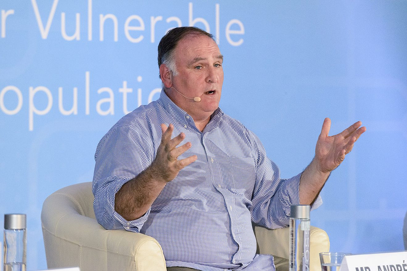 José Andrés, founder of the nonprofit World Central Kitchen, speaks at the April 12, 2019 World Bank/IMF spring meetings. Credit: Josh Cogan/World Bank.
