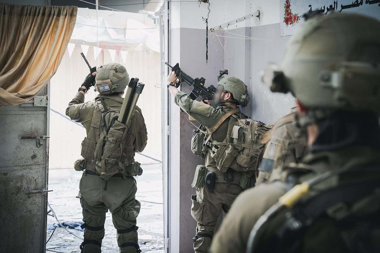 Israeli soldiers operating in Khan Yunis, southern Gaza, April 6, 2024. Credit: IDF.