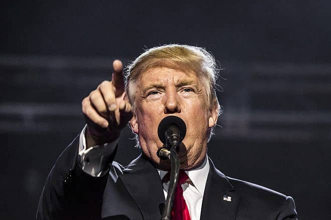 Donald Trump speaks at a Hindu Indian-American rally in Edison, N.J., for "Humanity United Against Terror," on Oct. 15, 2016. Credit: Joseph Sohm/Shutterstock.