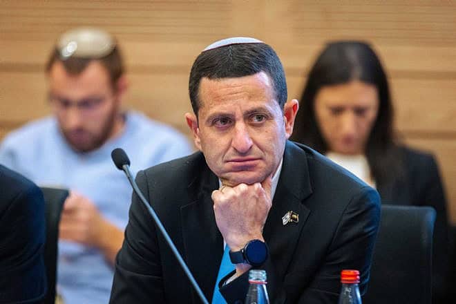 Knesset member Ohad Tal attends a committee meeting at the parliament in Jerusalem on Dec. 6, 2022. Photo by Olivier Fitoussi/Flash90.