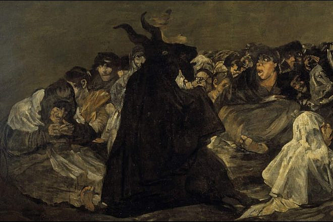 A detail from "Witches' Sabbath" by Francisco de Goya (c. 1821-1823). Source: Wikimedia Commons